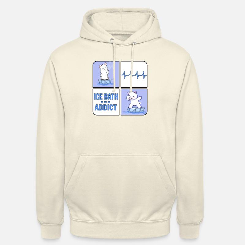 eisbader winterbader eisbär icebath addict - Unisex Hoodie - Vanille-Milchshake