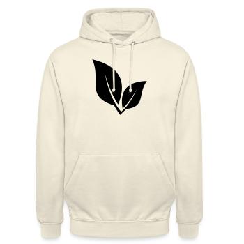 Feuille 27 - Sweat-shirt à capuche unisexe - vanille - Devant - Alina (178cm) & Michal (187cm)