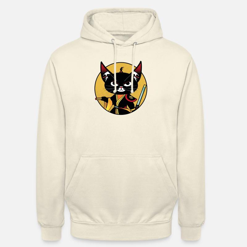 Schwarze Ninja Katze - Unisex Hoodie - Vanille-Milchshake
