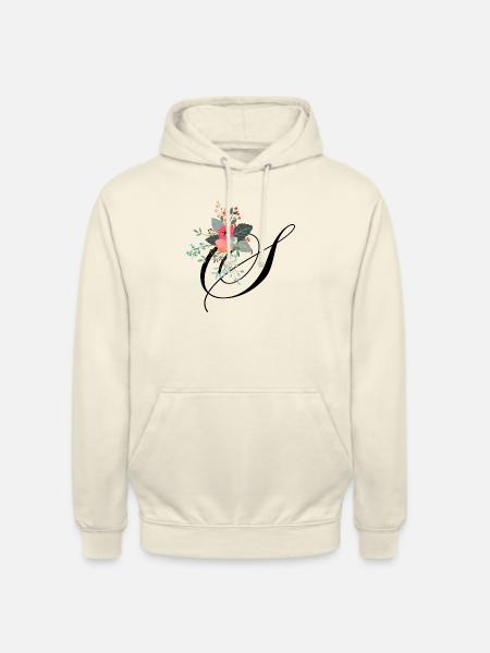 Blumige Buchstaben - Unisex Hoodie - Vanille-Milchshake
