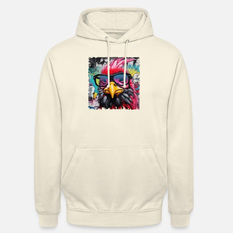 Coq & poule fermier & fermier Design - Sweat-shirt à capuche unisexe - vanille