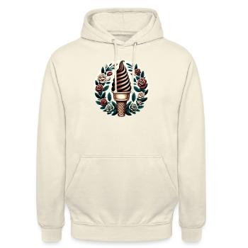 Schokoladen-Eis - Unisex Hoodie - Vanille-Milchshake - Vorne - Alina (178cm) & Michal (187cm)