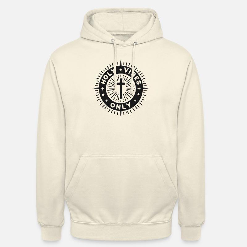 Vibrations sacrées uniquement - Sweat-shirt à capuche unisexe - vanille