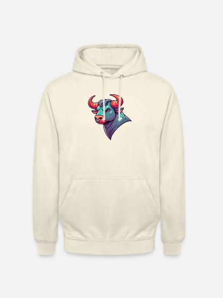 Taurus Cartoon - Unisex Hoodie - vanilla