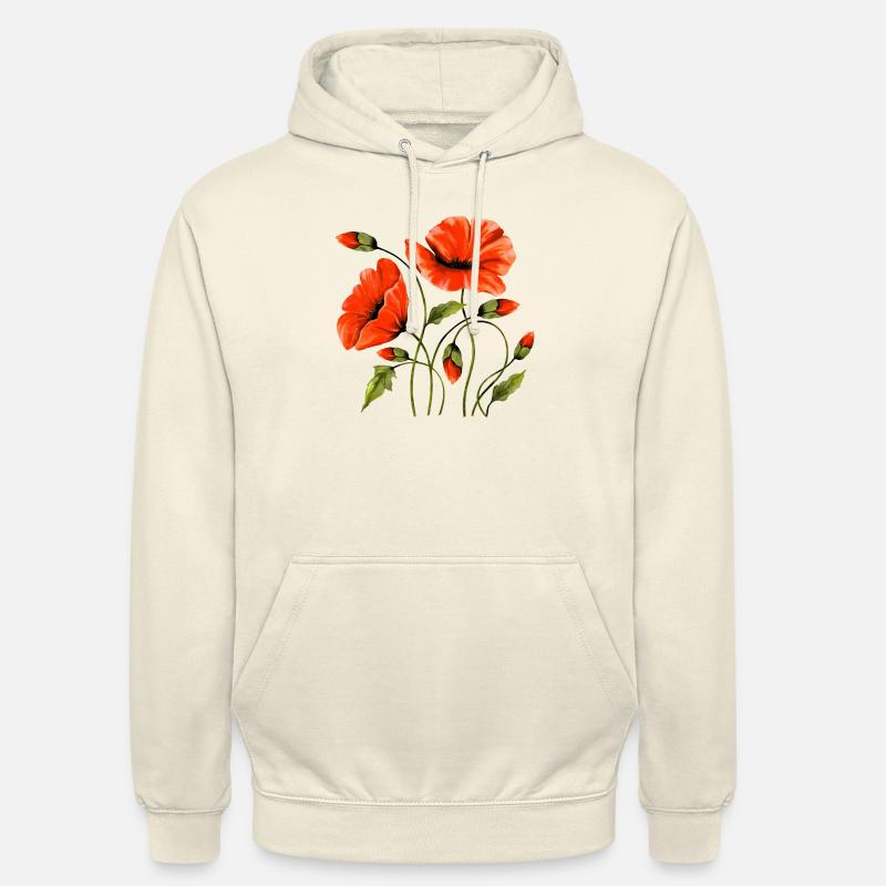 Fleur - Sweat-shirt à capuche unisexe - vanille