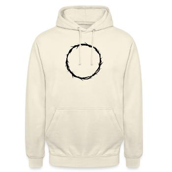 Christ's crown of thorns - Unisex Hoodie - vanilla - Front - Alina (178cm) & Michal (187cm)