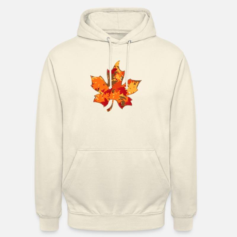 Feuille d'érable feuille d'érable - Sweat-shirt à capuche unisexe - vanille