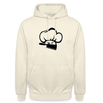 Taureau de cuisine - Sweat-shirt à capuche unisexe - vanille - Devant - Alina (178cm) & Michal (187cm)