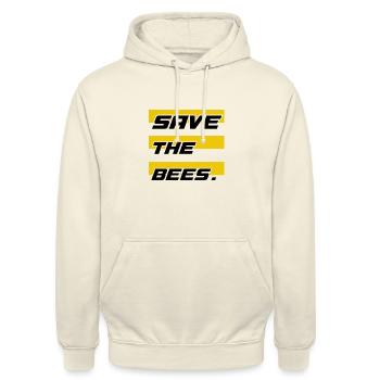 Save the bees - Unisex Hoodie - Vanille-Milchshake - Vorne - Alina (178cm) & Michal (187cm)