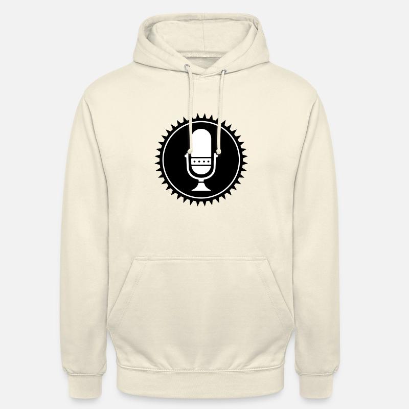 Icône de podcast du microphone - Sweat-shirt à capuche unisexe - vanille