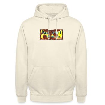 Ausfahrt freihalten Schild - Unisex Hoodie - Vanille-Milchshake - Vorne - Alina (178cm) & Michal (187cm)