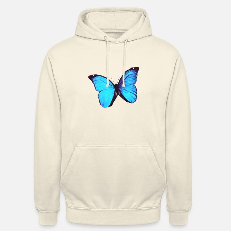 Papillon Morpho 5 - Sweat-shirt à capuche unisexe - vanille