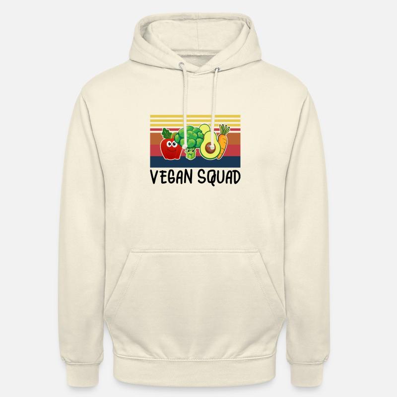 Vegan Squad, Végétarien Végétalien - Sweat-shirt à capuche unisexe - vanille