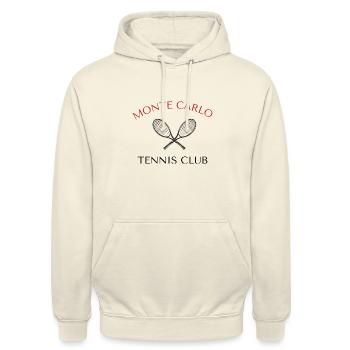 Club de tennis de Monte-Carlo - Sweat-shirt à capuche unisexe - vanille - Devant - Alina (178cm) & Michal (187cm)