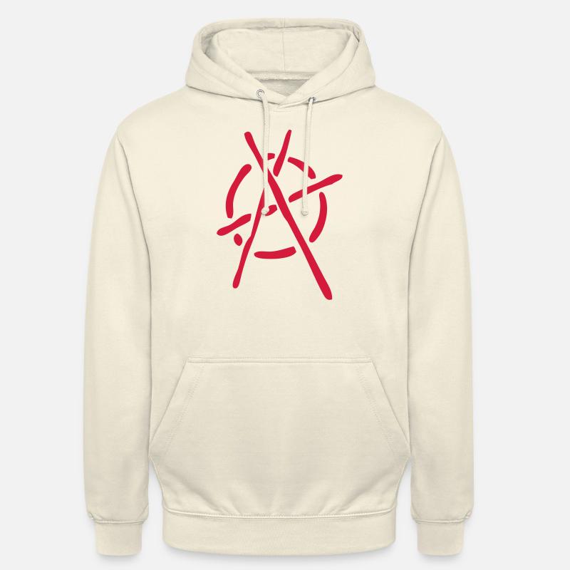 anarchy logo stencil - Sweat-shirt à capuche unisexe - vanille