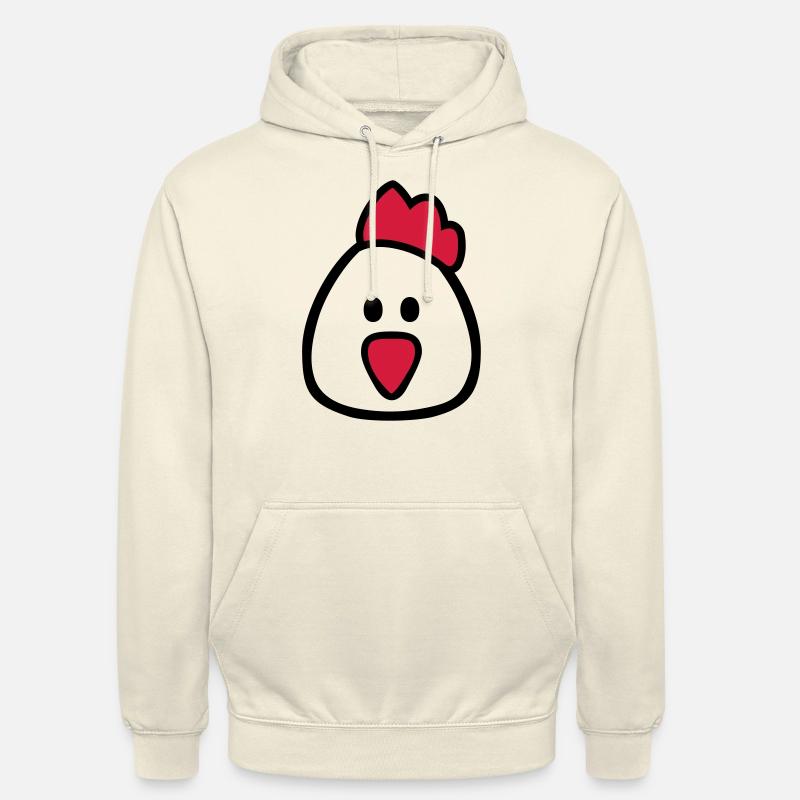 Poule - Sweat-shirt à capuche unisexe - vanille