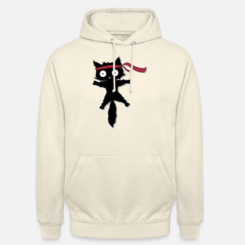 Ninja Protector in Cat Form - Unisex Hoodie - vanilla