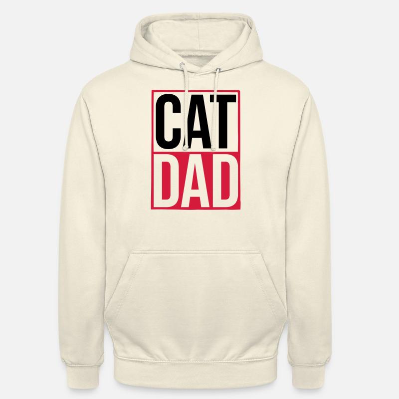 Cat Dad Logo Schild - Unisex Hoodie - Vanille-Milchshake