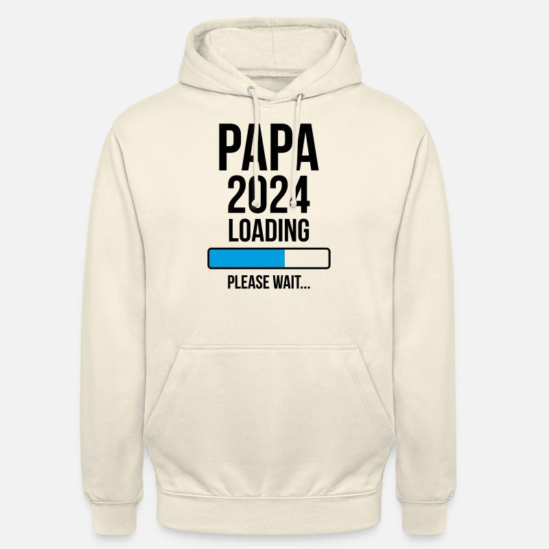 Papa 2024 Loading Bitte warten... - Unisex Hoodie - Vanille-Milchshake