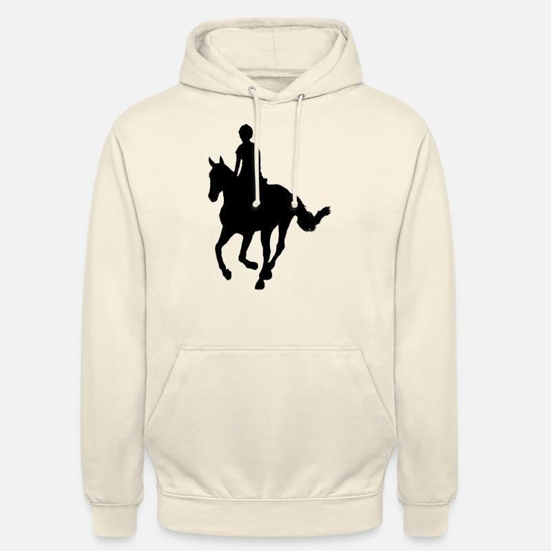 Cavalier à cheval - Sweat-shirt à capuche unisexe - vanille