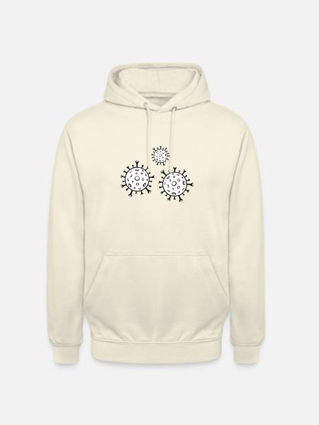 le virus - Sweat-shirt à capuche unisexe - vanille