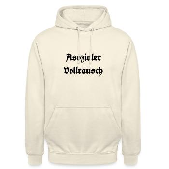 Asozialer Vollrausch - Unisex Hoodie - Vanille-Milchshake - Vorne - Alina (178cm) & Michal (187cm)