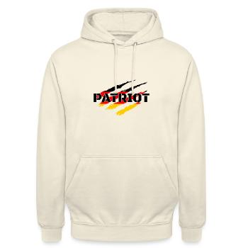 Patriot Deutsche Flagge - Unisex Hoodie - Vanille-Milchshake - Vorne - Alina (178cm) & Michal (187cm)