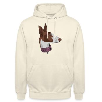 Podenco Canario - Unisex Hoodie - Vanille-Milchshake - Vorne - Alina (178cm) & Michal (187cm)