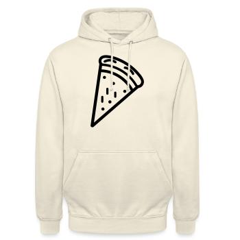 part de pizza - Sweat-shirt à capuche unisexe - vanille - Devant - Alina (178cm) & Michal (187cm)