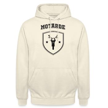 MOTARDE - Moto - Sweat-shirt à capuche unisexe - vanille - Devant - Alina (178cm) & Michal (187cm)