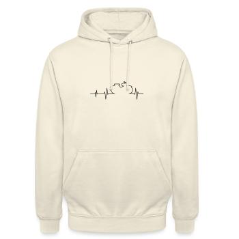 Simson Sparrow EKG - Sweat-shirt à capuche unisexe - vanille - Devant - Alina (178cm) & Michal (187cm)