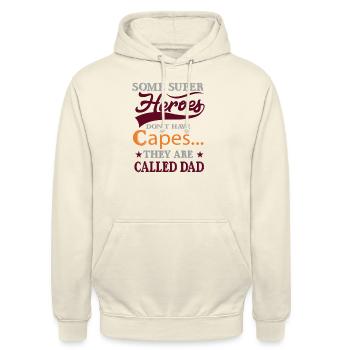 Super Hero called Dad - Unisex Hoodie - Vanille-Milchshake - Vorne - Alina (178cm) & Michal (187cm)