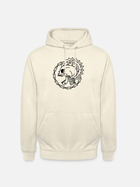 Skull Chain Punk - Black - Unisex Hoodie - Vanille-Milchshake
