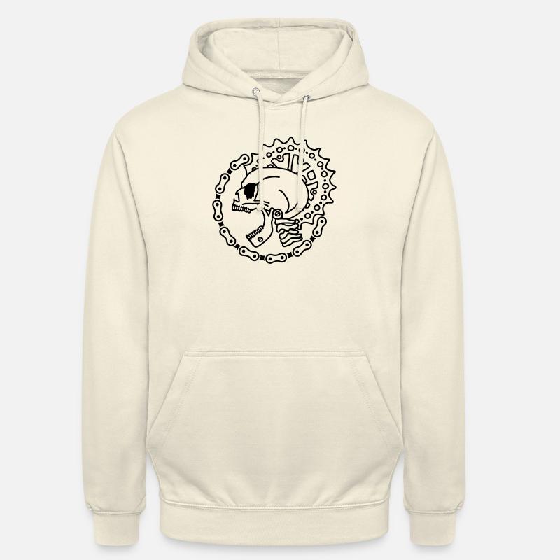 Skull Chain Punk - Black - Unisex Hoodie - Vanille-Milchshake