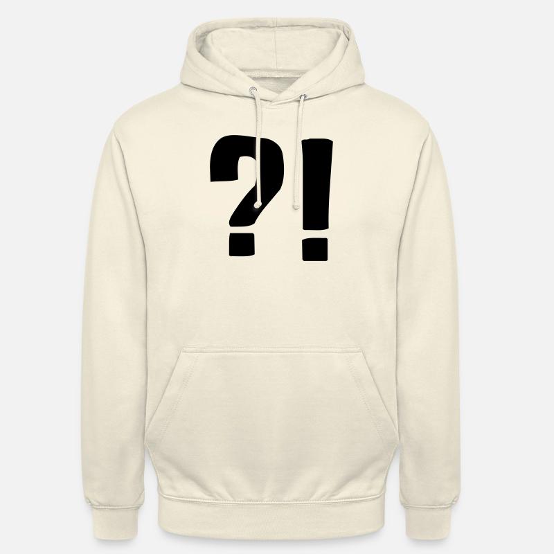 Point d'interrogation ??!!! - Sweat-shirt à capuche unisexe - vanille