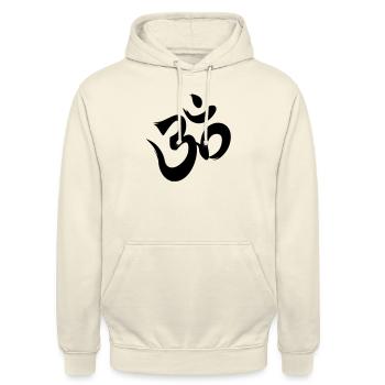 Om Aum Symbol - Sweat-shirt à capuche unisexe - vanille - Devant - Alina (178cm) & Michal (187cm)