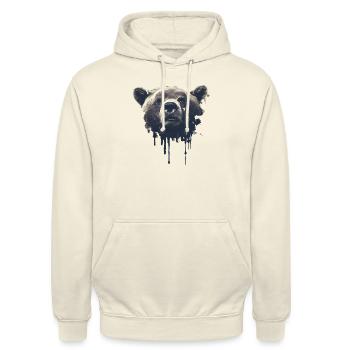 Grizzly - Unisex Hoodie - Vanille-Milchshake - Vorne - Alina (178cm) & Michal (187cm)