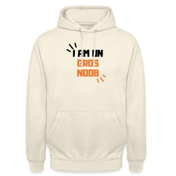 I am un gros noob cadeau humour gamer - Sweat-shirt à capuche unisexe - vanille - Devant - Alina (178cm) & Michal (187cm)