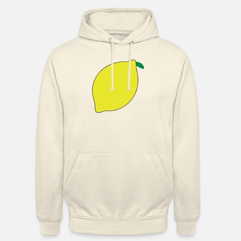 Lemon Illustration Gift Idea - Unisex Hoodie - vanilla