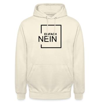EINFACH NEIN - Unisex Hoodie - Vanille-Milchshake - Vorne - Alina (178cm) & Michal (187cm)