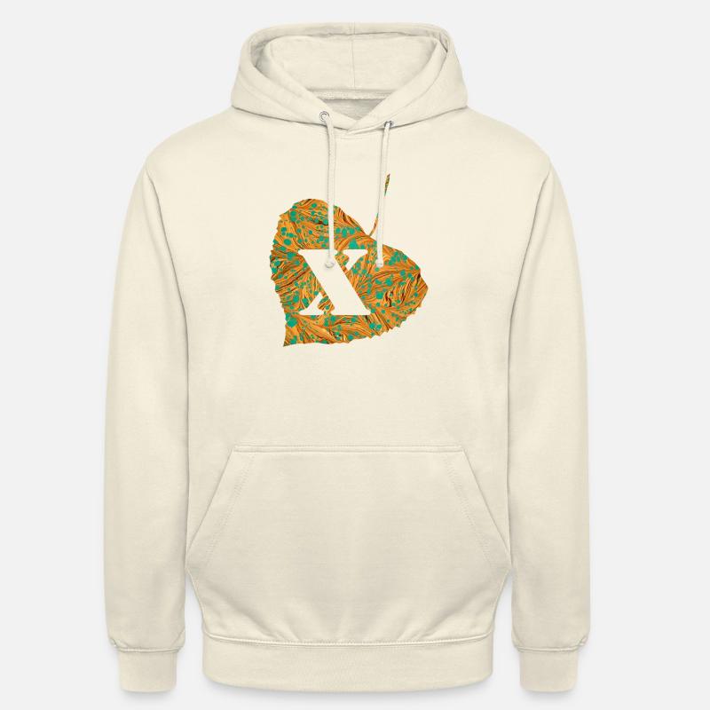 Feuille E 95 x - Sweat-shirt à capuche unisexe - vanille