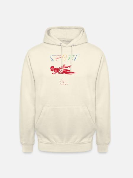 Natation papillon - Sweat-shirt à capuche unisexe - vanille