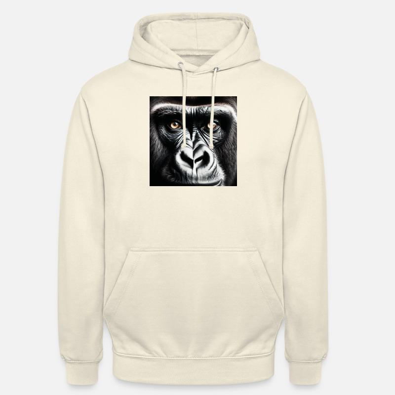 Gorilla, der Dir in die Augen sieht - Unisex Hoodie - Vanille-Milchshake
