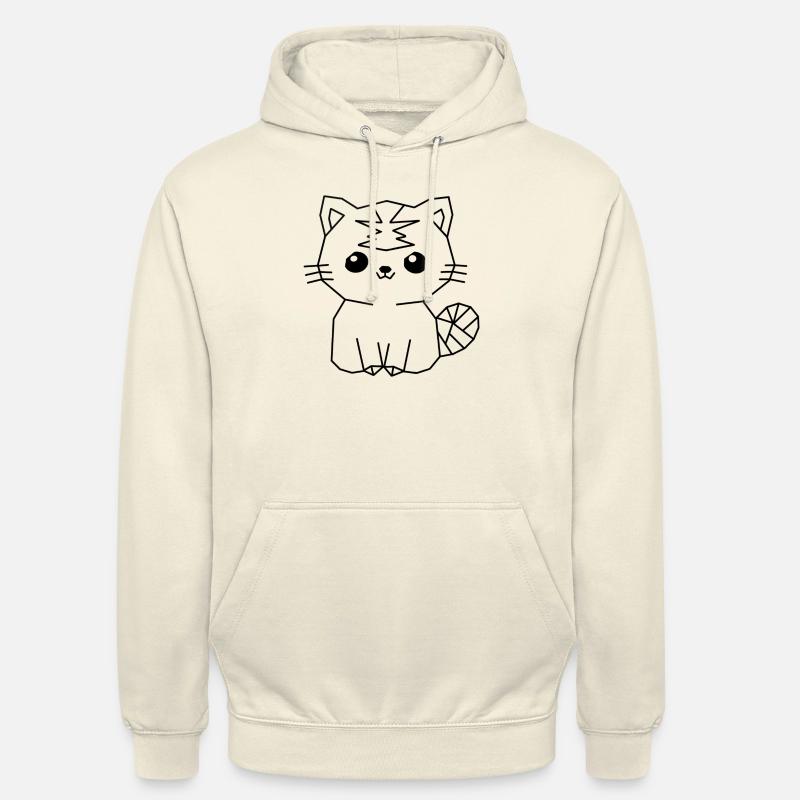 CHAT-POLY - Sweat-shirt à capuche unisexe - vanille
