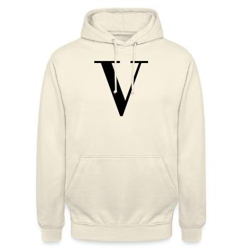 Capital V - Unisex Hoodie - vanilla - Front - Alina (178cm) & Michal (187cm)