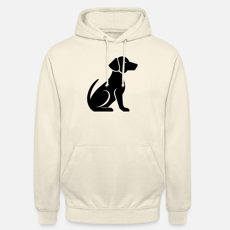 Chien - Sweat-shirt à capuche unisexe - vanille