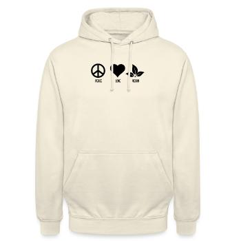 Vegan Plant Based Health Healing Detox - Sweat-shirt à capuche unisexe - vanille - Devant - Alina (178cm) & Michal (187cm)
