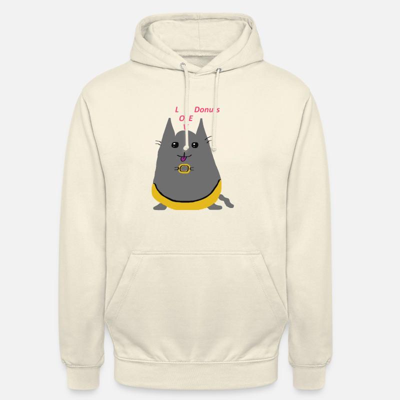Kawaii Chat Mr Donut - Sweat-shirt à capuche unisexe - vanille