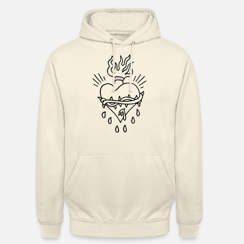 cœur - Sweat-shirt à capuche unisexe - vanille