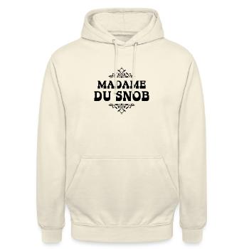 madame du snob - Sweat-shirt à capuche unisexe - vanille - Devant - Alina (178cm) & Michal (187cm)
